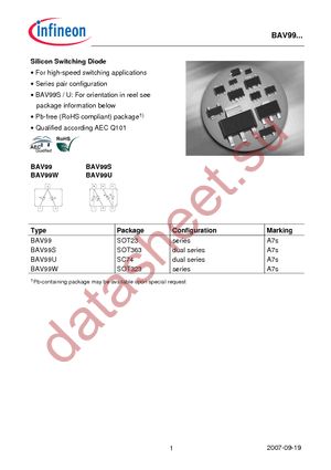 BAV 99 B5003 datasheet  